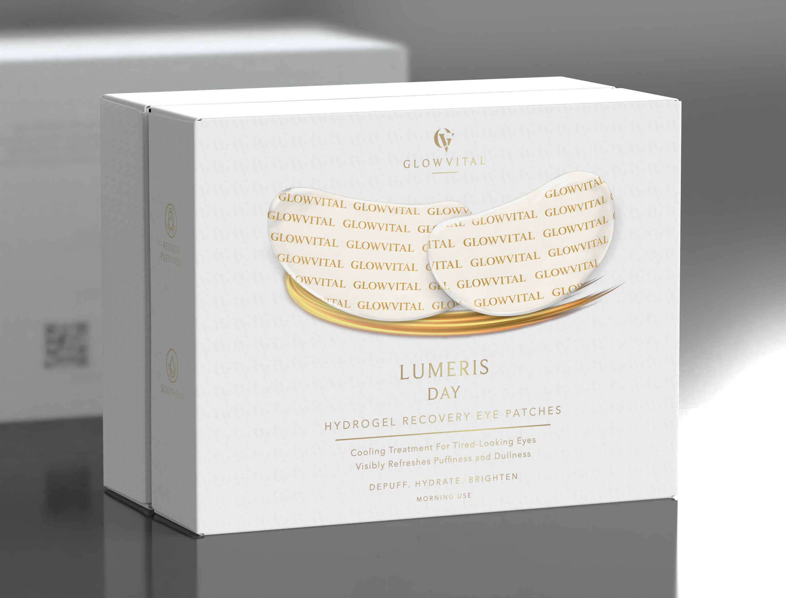 Lumeris Day — hydrogel eye patches pack shot