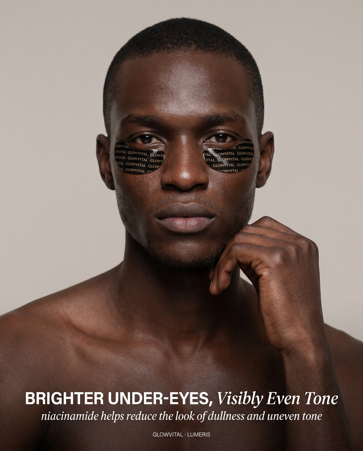 Lumeris under eye patches pack, cooling hydrogel patches designed in the UK