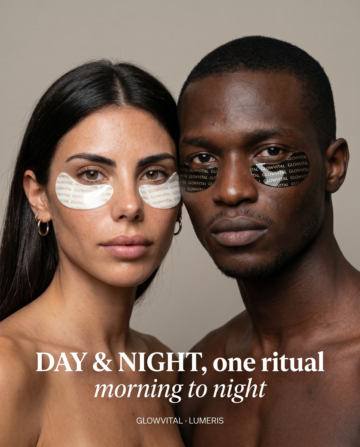 Lumeris under eye hydrogel patches applied under the eyes to visibly depuff tired eyes